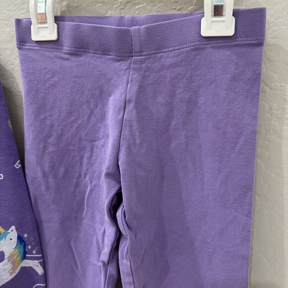 Marks & Spencer Purple Unicorns Sweatshirt & Leggings Outfit - Picture 8 of 10